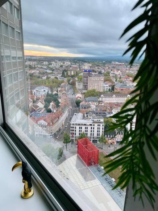 Grand Appartement 2 Chambres 5 Pers Max, Vue Panoramique Avec Parking Mulhouse Kültér fotó